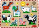 Spin Master Puzzle din lemn cu sunete Melissa & Doug Spin Master - Animale de la Fermă 2 Ani+ (681147006423) Puzzle