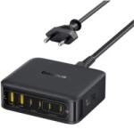 Baseus Incarcator retea Baseus EnerFill FH21, 4x USB-C, 2x USB, Quick Charge 120 W, GaN, Black (E0120T00)