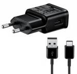 Samsung hálózati töltő USB aljzat (15W, gyorstöltő + Type-C kábel) FEKETE (86656)