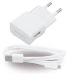 Samsung hálózati töltő USB aljzat (5W + ECB-DU4AWE microUSB kábel) FEHÉR (64567)