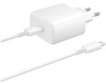 Samsung hálózati töltő Type-C aljzat (45W, PD gyorstöltő + 100cm Type-C kábel) FEHÉR (90025)