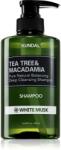 KUNDAL Tea Tree & Macadamia White Musk mélyen tisztító sampon frissítő hatással 500 ml