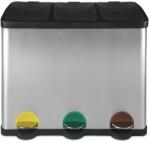 Jago Coș de gunoi inox 45L cu 3 compartimente, pedale colorate (HM30701) Cos de gunoi