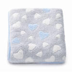 New Baby Baba takaró New Baby 80x90 heart blue