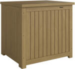 Outsunny Bancă de Exterior 130L, Capac, Cutie Lemn cu Balamale și Curea | Aosom Romania (84G-905V00BN)