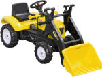 HomCom Excavator cu Pedale pentru Copii de 3 Ani cu Cupă Frontală și Volan, 114x41x52 cm, Galben | Aosom Romania (341-018V00YL)