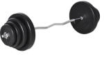 HOMCOM Set Haltere Profesional de 70 kg cu 8 Discuri de Greutate și Bară Curbată din Oțel, Dimensiuni 140x38.5x38.5cm | Aosom România (A91-138)