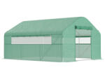 Outsunny Seră de grădină 4 x 3 x 2m cu uși rulabile și ferestre mari, seră tip tunel de grădină, verde | Aosom Romania (84H-220V00GN)