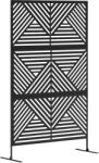 Outsunny Separator Divizor de Exterior și Spalier pentru Plante 122x45x198cm Negru | Aosom Romania (84J-042V00BK)