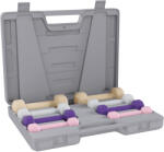 HOMCOM Set Gantere 10 kg cu Valiză pentru Greutăți, din Metal, PU și Plastic, 41x30x8 cm, Multicolor | Aosom Romania (A91-077V00MX)