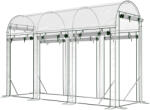 Outsunny Seră tip tunel pentru grădină 3 m2, seră de grădină, cadru din oțel galvanizat, 8 uși rulante, 295x100x197cm, transparent | Aosom Romania (84H-441V00CR)