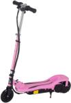 HomCom Scuter Electric Pliabil pentru Copii de 7-14 Ani Máx. 50 kg Scooter cu Viteză Max. 12 km/h Înălțime Ajustabilă Buton Pornire și Frâne 75x36x82-93 cm Roz | Aosom Romania (AA1-077PK)