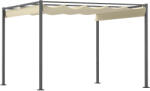 Outsunny Pergolă de grădină 3 x 3 m cu acoperiș retractabil, pavilion, copertină pentru umbră, UPF30+, bej | Aosom Romania (84C-564V00BG)