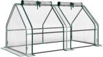 Outsunny Seră cu fereastră cu fermoar, seră din folie rezistentă la iarnă din oțel 180 x 90 x 90 cm Transparent | Aosom Romania (845-204V03CR)