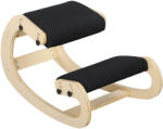 HOMCOM Scaun genunchi, scaun ergonomic din lemn cu funcție de balans reglabil, scaun genunchi reglabil pentru birou de acasă | Aosom Romania (921-787V00BK)