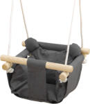 AIYAPLAY Leagăn pentru Bebeluși cu Înălțime Reglabilă pentru Copii de 9-36 Luni 40x40x110-180 cm Gri și Lemn | Aosom Romania (331-031V00DB) Leagan