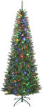 HomCom Pom de Crăciun Artificial de 210 cm cu Lumini Incorporate Albe și Colorate în 9 Moduri și 1273 Ramuri Ignifuge, Brad de Crăciun Realist și Des cu Bază Metalică Pliabilă pentru Acasă | Aosom Romania (8