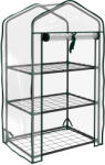Outsunny Sera de Balcon cu 3 Niveluri și Ușă Rulantă, Sera pentru Grădină cu Structură din Oțel și Acoperiș din Plastic, pentru Plante, Flori, Fructe, 59x39x127 cm, Transparentă | Aosom Romania (84H-069V00CR)