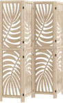 HomCom Paravan interior din lemn 4 panouri 160 x 170 cm, pliabil și portabil, model frunză, design detașabil, lemn natural | Aosom Romania (830-963V01ND)