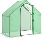Outsunny Sera Cabina Portabila 180x100cmx168cm, Folie PE, Cadru de Otel, Usa cu Fermoar, Aerisire Superioara, Verde | Aosom Romania (845-154V01)
