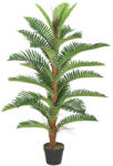 HOMCOM Palmier artificial 120 cm cu 24 frunze din PEVA, plantă decorativă cu ghiveci din plastic, verde | Aosom Romania (830-679V02DG)