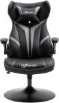 Vinsetto Scaun gamer scaun de joc gaming pivotant la 360° ergonomic înălțime reglabilă brațe rabatabile pernă tăiere incluse înveliș similicuir 67 x 70 x 106-112 cm gri deschis și negru | Aosom Romania (921-35