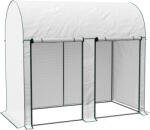 Outsunny Seră de Grădină, Seră pentru Plante cu 2 Uși Batante Rulante, Acoperire PE, Anti-UV, 2x1x1, 78 m, Alb | Aosom Romania (84H-064V00WT)