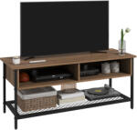 HomCom Dulap SuportTV pana la 48" in Stil Industrial, Mobiler Jos cu Rafturi din Lemn si Otel, 110x40x48cm, Maro si Negru HOMCOM | Aosom Romania (839-769V00BN)