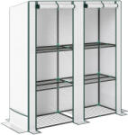 Outsunny Seră Aplicată, din PE Consolidată, , 144 x 48 x 152 cm, Alb | Aosom Romania (84H-241V00WT)
