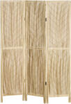 HomCom Separator de Cameră cu 3 Panouri, Ecran de Confidențialitate Pliabil Portabil pentru Interior din Lemn Masiv, Despărțitor de Perete, 120x170x1.6 cm, Natural (830-833V00ND)