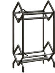 HOMCOM Organizator CD-uri pentru 50 CD-uri, Organizator Viniluri 2 Niveluri din Metal pentru DVD-uri, Cărți, Albume, Negru | Aosom Romania (836-684V00BK)
