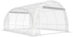 Outsunny Seră de Grădină Tip Tunel 3x4x2 m cu 2 Uși Rulabile, Seră pentru Grădină cu 4 Suporturi Diagonale, Cadru din Oțel și Acoperiș din PE, pentru Legume, Flori, Fructe, Anti-UV, Transparentă | Aosom Romani