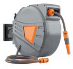 Outsunny Bobină furtun retractabil 20+1, 6 m cu duză 2 moduri, blocare automată, retragere controlată, suport, Portocaliu | Aosom Romania (84H-449V01OG)