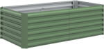 Outsunny Pat de grădină ridicat din oțel galvanizat, cu fund deschis, 180 x 90 x 57, 5 cm, verde deschis | Aosom Romania (84H-482V00YG)