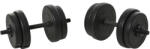 HOMCOM Set de 2 Gantere cu Discuri 18Kg HOMCOM | Aosom Romania (B1-0025)