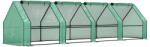 Outsunny Mini Seră Portable Tunel pentru Creșterea Plantelor și Florilor cu Uși Rulabile cu Fermoar, Verde | Aosom Romania (845-204V06GN)