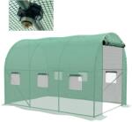 Outsunny Seră de Grădină Tunel 6 m2 cu sistem de irigare integrat, 3L x 2l m 6 ferestre Ușă rulabilă Verde | Aosom Romania (845-949V00GN)