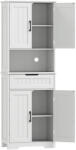 HOMCOM Mobilier de Bucătărie cu Sertar și 2 Dulapuri cu Rafturi Reglabile Alb | Aosom Romania (838-584V00WT)
