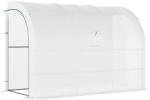 Outsunny Seră de gradina Outsunny cu acoperire din plastic, rezistenta la UV, 3 etaje, usi cu fermoar, alb | Aosom Romania (845-302V01)