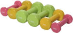 HOMCOM Set Gantere pentru brate cu Geanta, 6 Gantere de 0.5kg 1kg 1.5kg Otel si Invelis PU, Rosu Galben si Verde | Aosom Romania (A91-144)