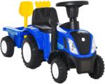 HOMCOM Tractor pentru Copii cu Remorca, Grebla si Lopata, 12-36 Luni, 91x29x44cm, Albastru inchis HOMCOM | Aosom Romania (370-173BU)