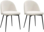 HomCom Lot de 2 scaune de masă scaun de bucătărie scandinav scaun din catifea tapițat cu picioare subțiri de metal | Aosom Romania (835-139V00CW)