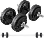 SPORTNOW Greutăți pentru Sală 2 în 1 de 42 kg cu 14 Discuri, Bară de Greutăți și Haltere, din Oțel, 180x24x24 cm, Negru | Aosom Romania (A91-425V00BK)