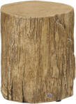 HOMCOM Măsuță laterală aspect toc de copac picioare nivelabile 37 cm x 37 cm x 43 cm beton maro | Aosom Romania (839-528V00ND)