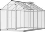 Outsunny Seră de Grădină 3 x 2 m Aluminiu Policarbonat 5, 5 m2 Fundație Fereastră locket | Aosom Romania (845-243V02)