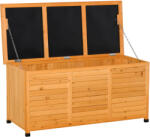Outsunny Banca Gradina 127×56×60 cm - Lemn Alb cu Spatiu Depozitare | Aosom Romania (84B-458YL)