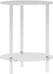 HOMCOM Măsuță Joasă Rotundă cu 2 Niveluri pentru Interior, Măsuță de Cafea din Acrilic, Ø40x50 cm, Transparentă | Aosom Romania (83B-024V00CR)