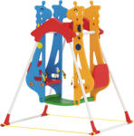 AIYAPLAY Leagăn pentru copii, Cadru-leagăn copii 3-5 ani cu Dublu Scaun Față în Față, 114x94x134, 5cm, Multicolor | Aosom Romania (331-114V00MX) Leagan