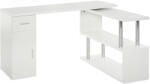 HomCom Birou Unghiular Modern din Lemn Spațiu de Lucru Generos 140x107x74.6 cm Design Contemporan pentru Birou | Aosom Romania (836-272WT)