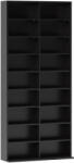 HOMCOM Raft pentru CD-uri cu 14 Rafturi Reglabile pentru 640 CD-uri/360 DVD-uri Negru | Aosom Romania (836-599V00BK)
